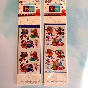 Sandylion Vintage Sticker Sheets Winnie the Pooh Prismatic Stickers 2 Sets